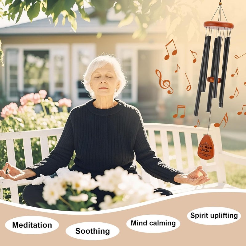 Oprever Retirement Gift for Woman Men Coworker Teacher Nurses Friends Mom Dad Grandma Grandpa Retirees, Coworkers Farewell Going Away Gift, 32" Wind Chimes Retirement Decorations - Image 5